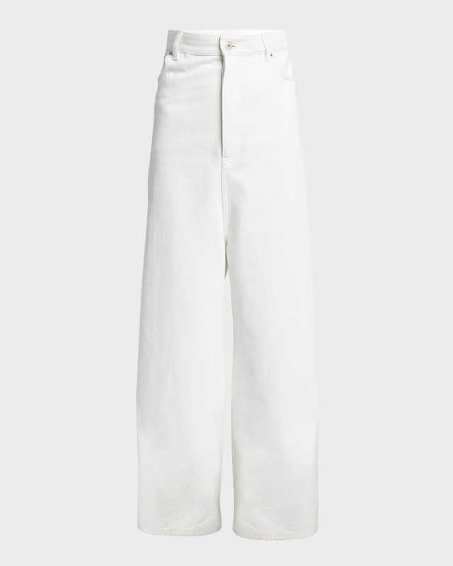 High-Rise Drop-Crotch Relaxed Straight-Leg Jeans